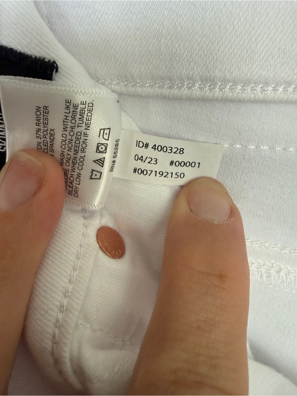 NWT Express Women's White High-Rise Skinny Jeans - Picture 8 of 8